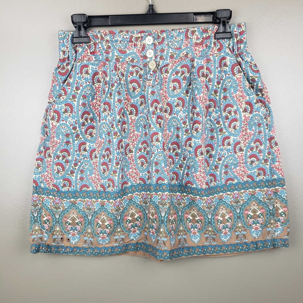 Converse All Star Womens Mini Skirt Size Small 100% Cotton Multicolor Pockets